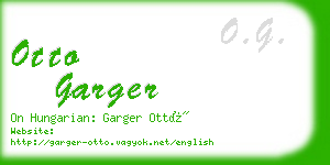 otto garger business card